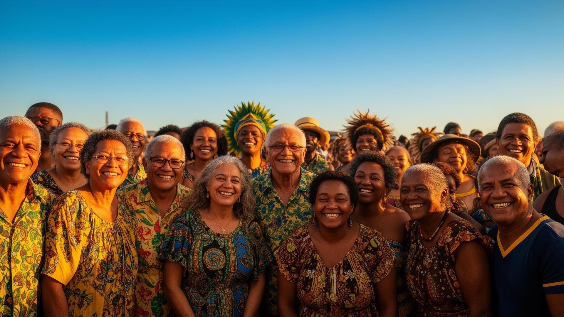 Comunidade reunida em ação social do IGSCDH